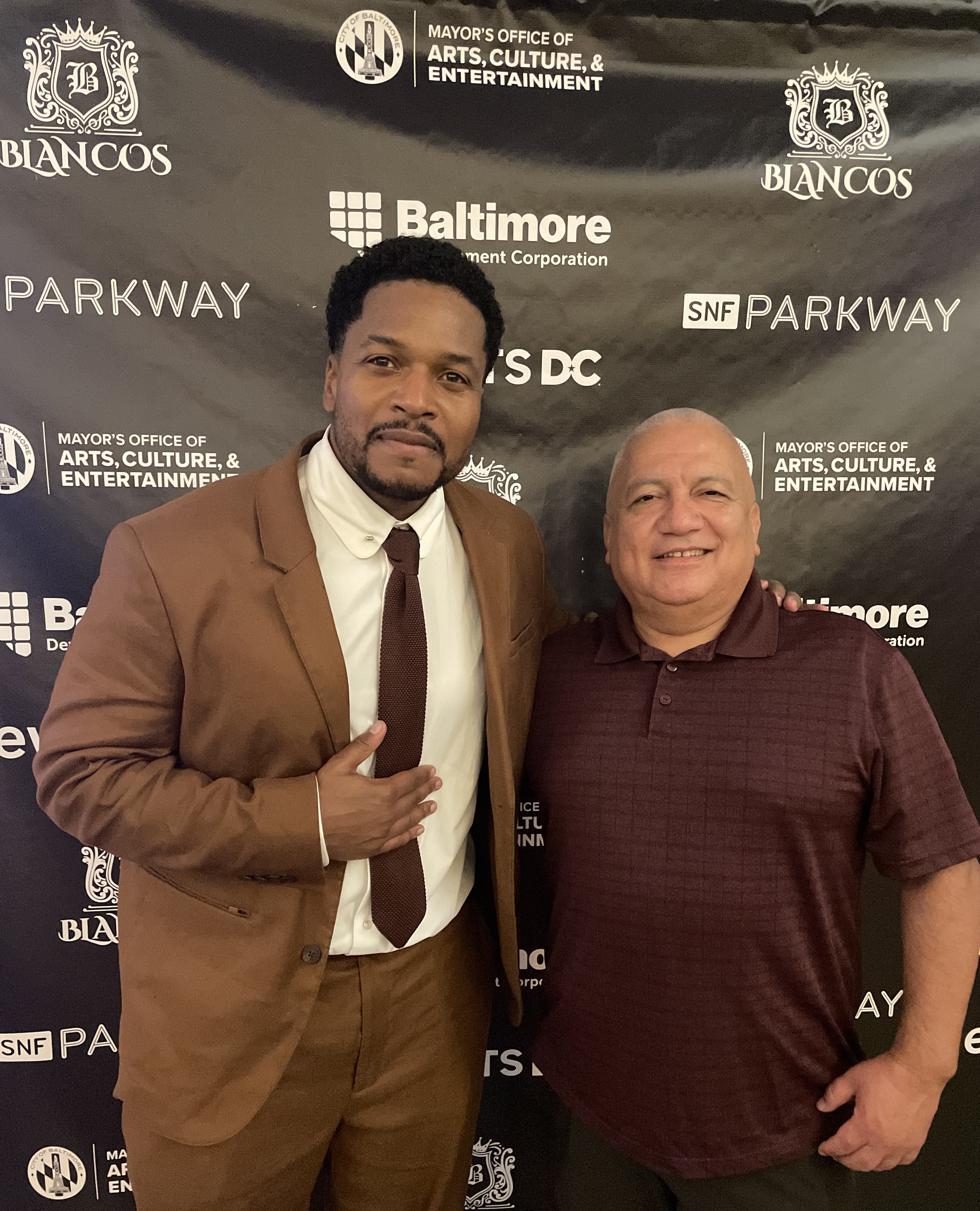 Sheldon Candis and Manny Gonzalez at the They Fight Baltimore screening